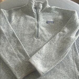Patagonia Gray Zip Up Sweater Fleece